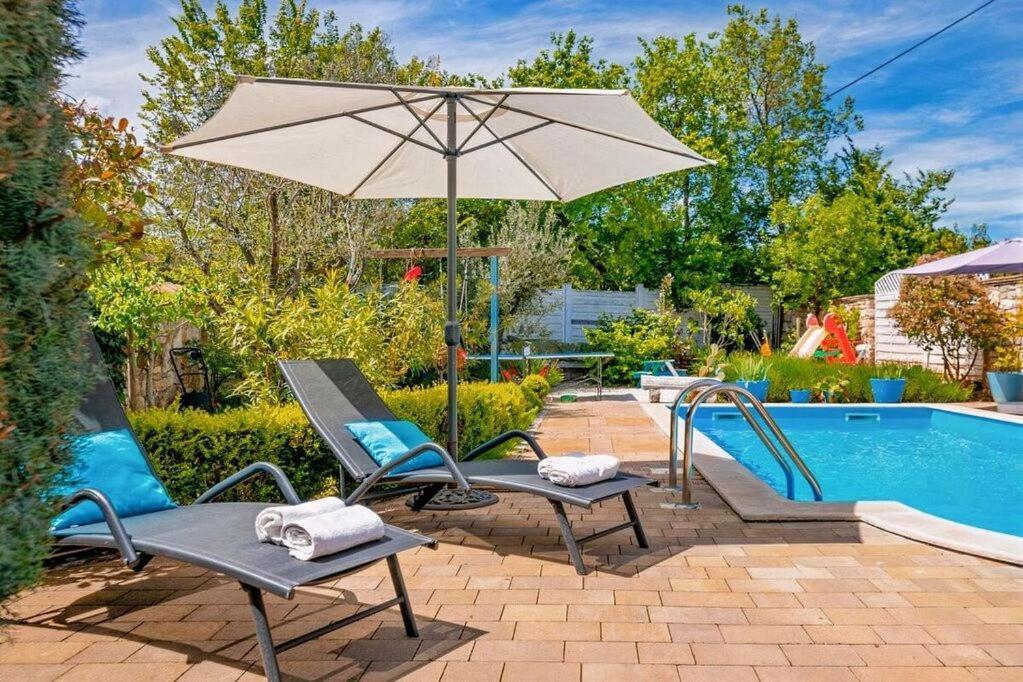 Villa Kazun With Private Pool And Two Gardens Marcana Экстерьер фото